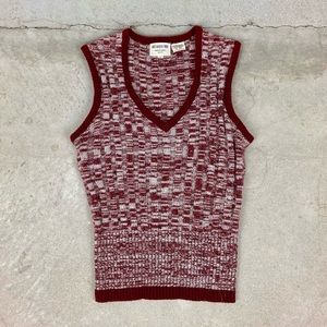 Vintage 60s Sweater Vest V Neck Tank Top Preppy